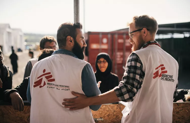 MSF staff in Idomeni